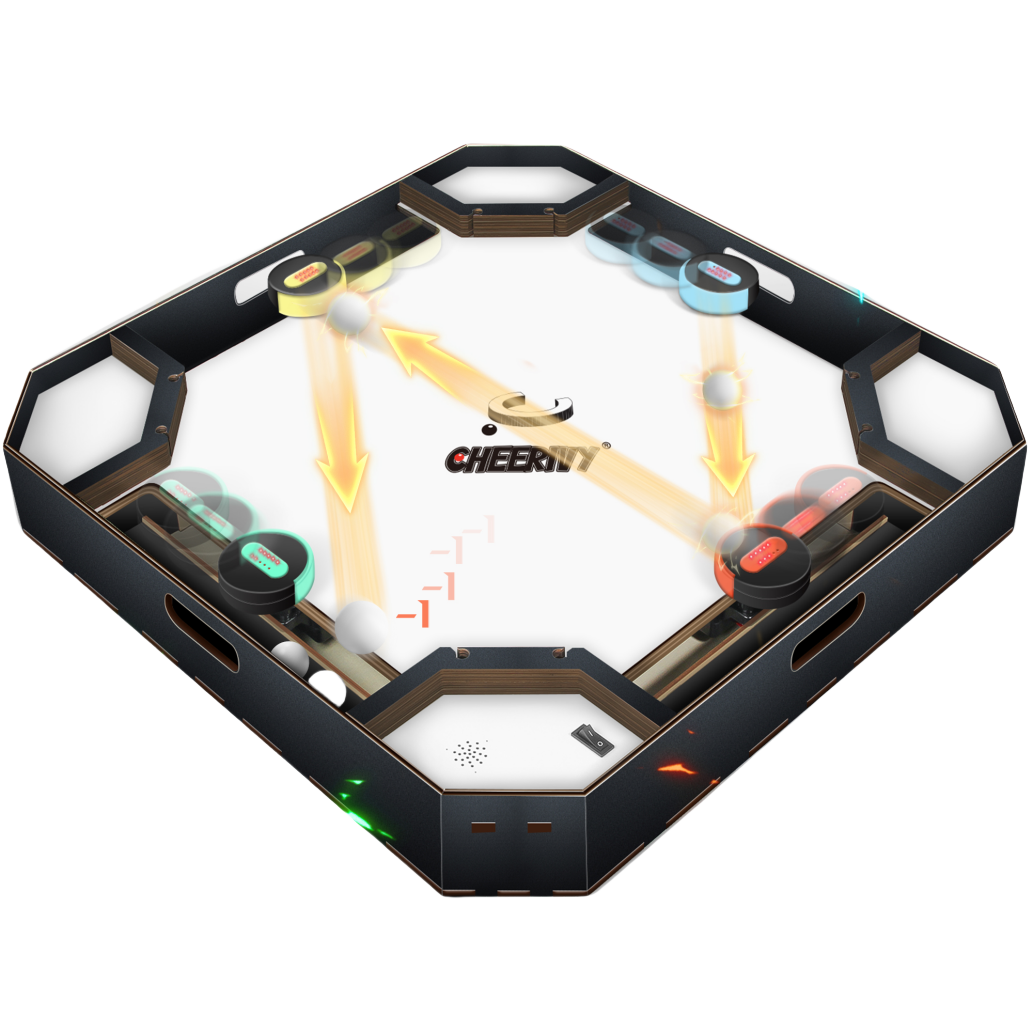 Classic white multiplayer magnetic pinball machine