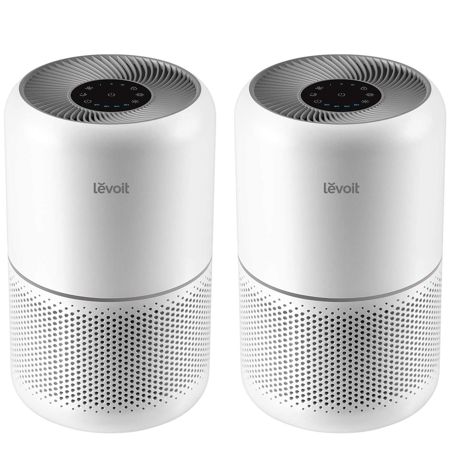 Two-pack LEVOIT Core 300-P air purifiers in white