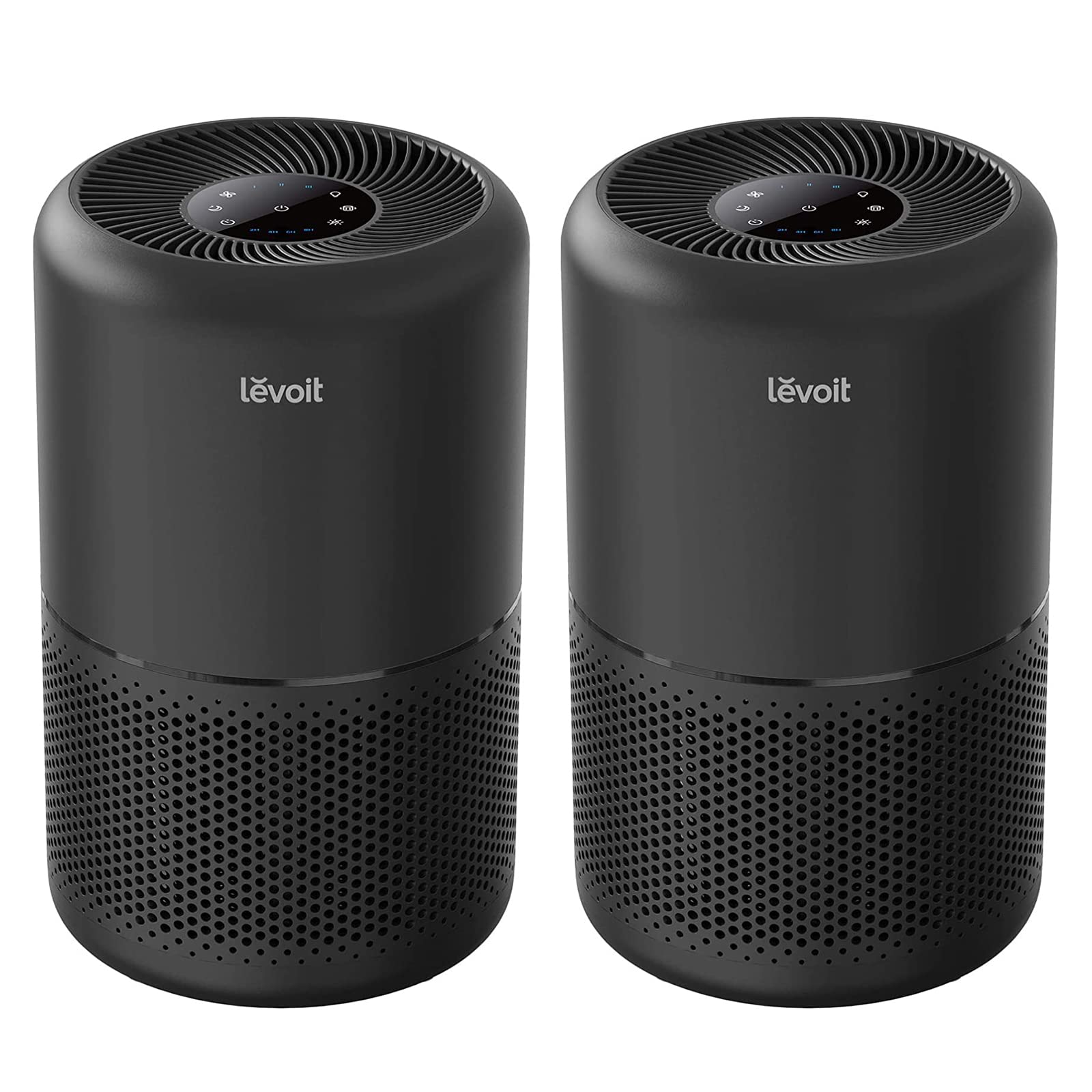 Two-pack LEVOIT Core 300-P air purifiers in black