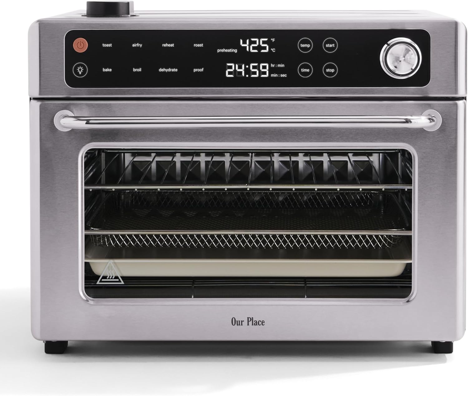 Our Place Wonder Oven – 6-in-1 Air Fryer Toaster Oven with Steam - Stainless Steel - 32 Quarts