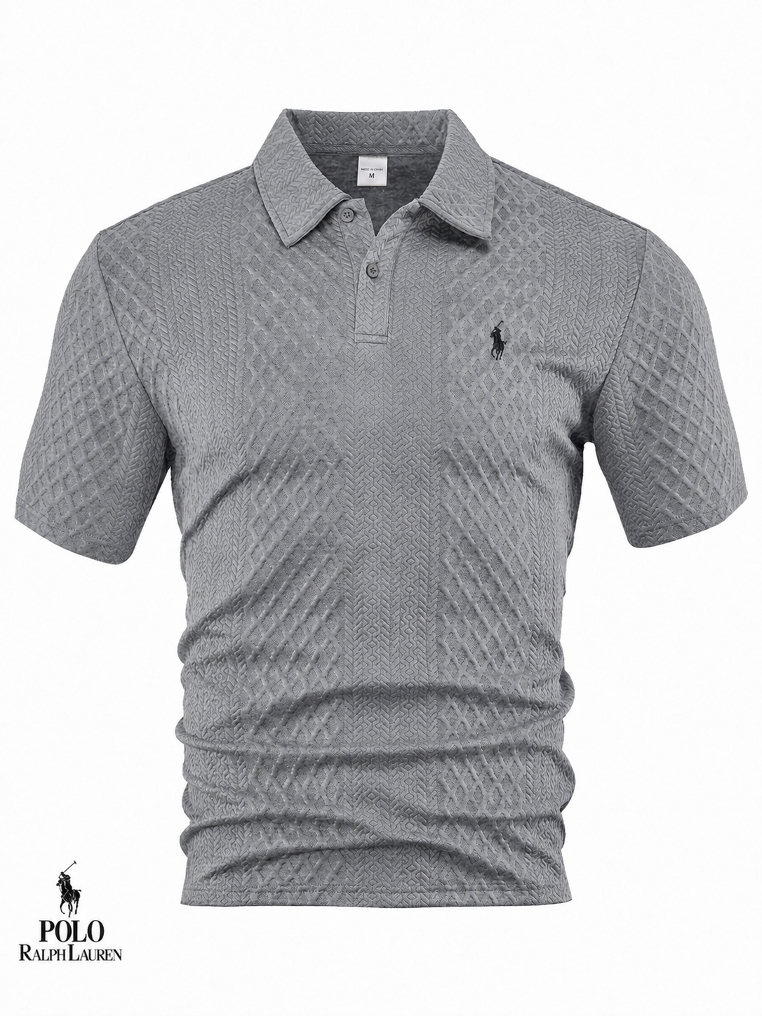 Men’s Premium Textured Jacquard Polo Shirt