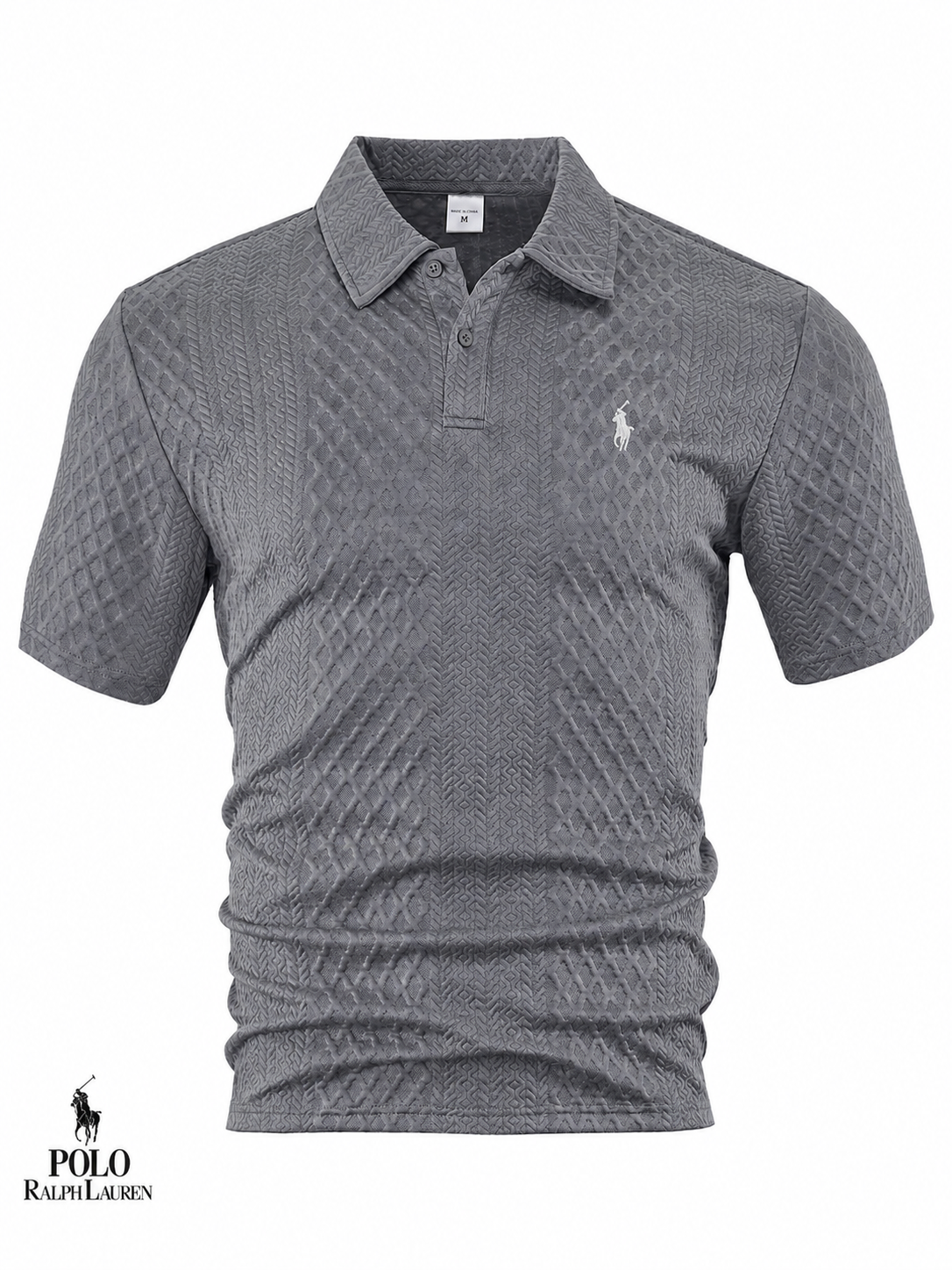 Men’s Premium Textured Jacquard Polo Shirt