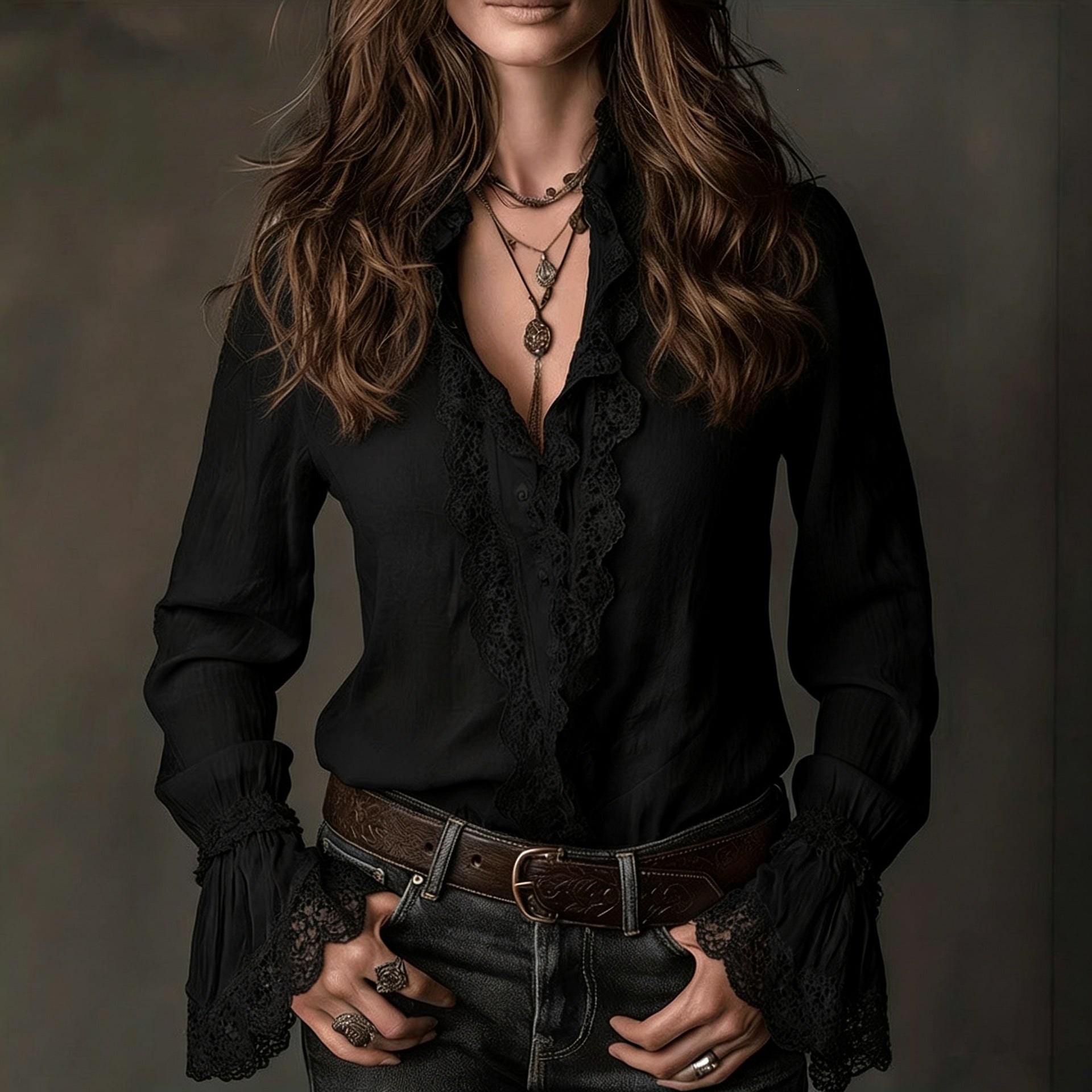 Heritage Lace Ruffle Shirt