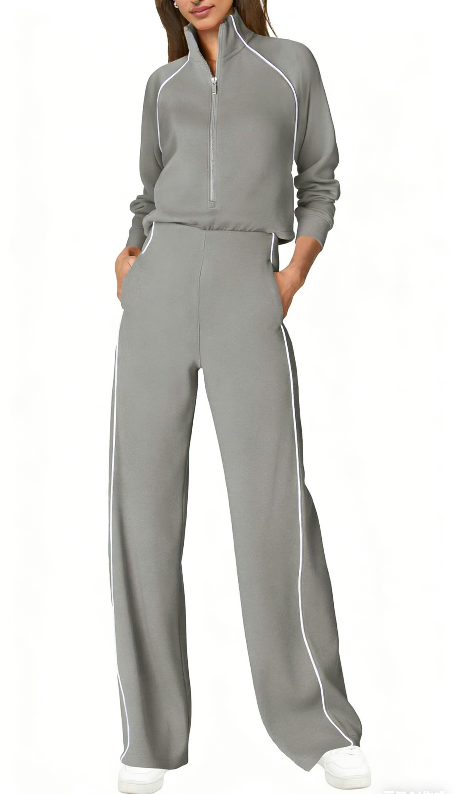 Everyday Cozy Half Zip Jumpsuit