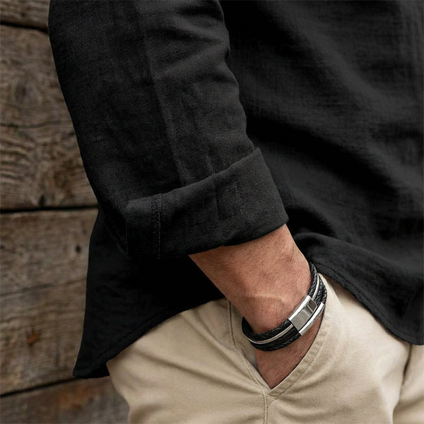 Classic Everyday Lace-Up Cotton Henley