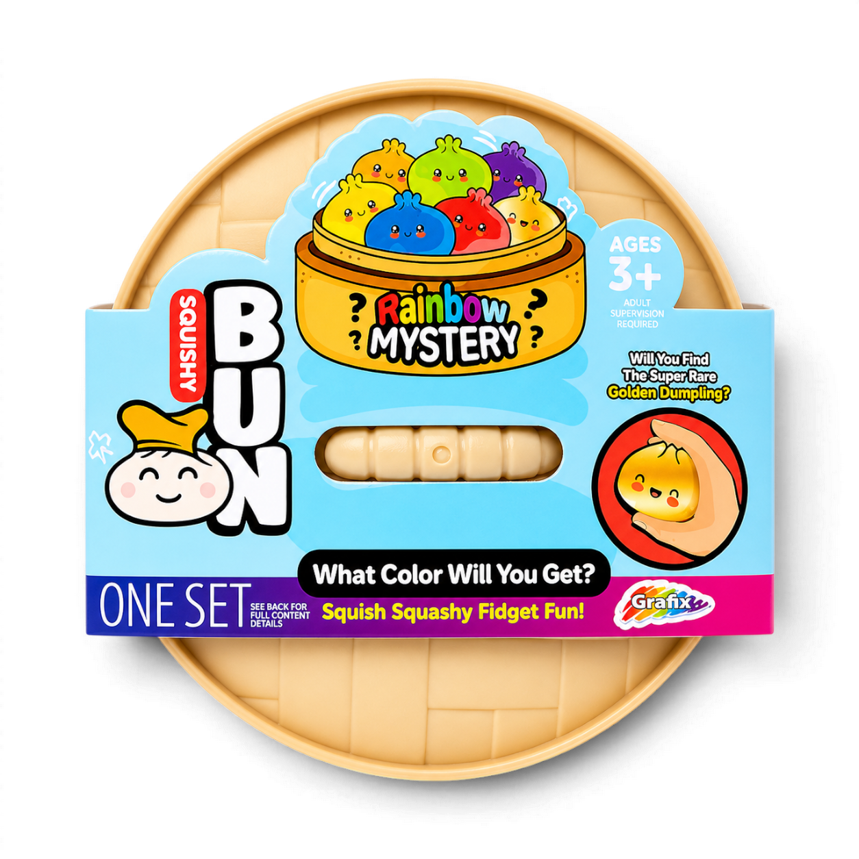 🔥Mystery Bun Squishy Stress Toy - Slow Rise Surprise Dumpling for Anxiety Relief