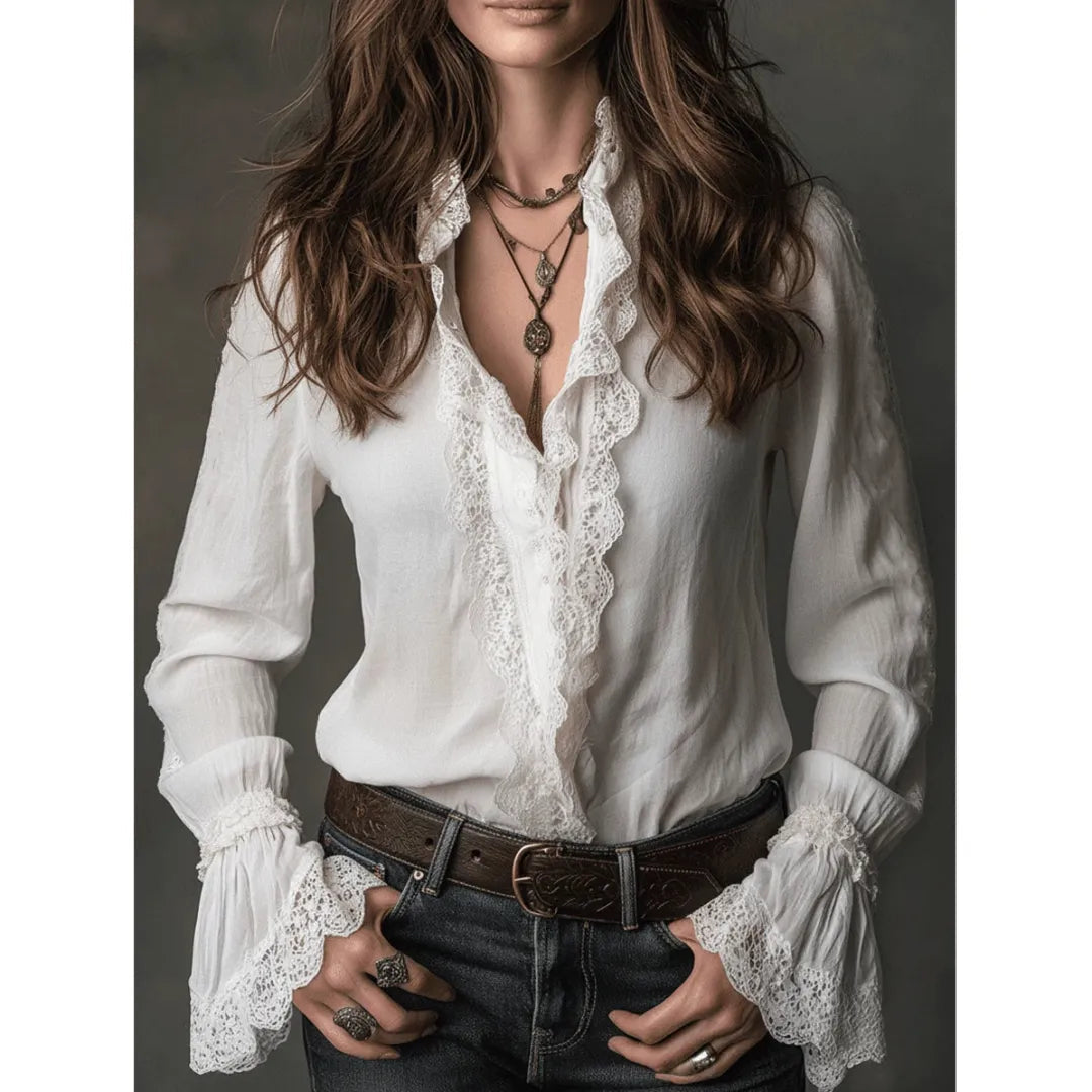 Heritage Lace Ruffle Shirt